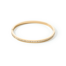 Load image into Gallery viewer, Bangle Stainless Steel & Crystals Gold Crystal 4mm