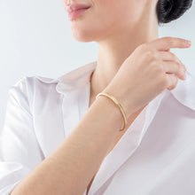 Load image into Gallery viewer, Bangle Stainless Steel & Crystals Gold Crystal 4mm