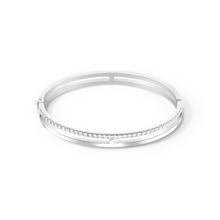 Load image into Gallery viewer, Eternal Unity Bangle Silver-Crystal