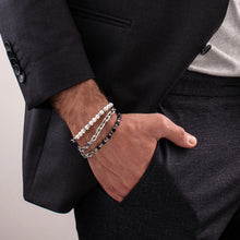 Load image into Gallery viewer, Bracelet Cubes Fusion Link Chain Black