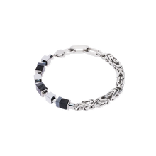 Load image into Gallery viewer, Bracelet Fusion Snake Chain Black-Silver