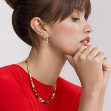 Load image into Gallery viewer, Necklace Sparkling Cubes Fusion Chain Gold-Multicolour