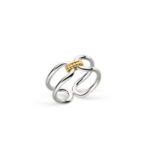 Load image into Gallery viewer, Marina Rope Bar Link Golden Ring