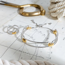 Load image into Gallery viewer, Marina Rope Bar Link Golden Ring