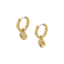 Load image into Gallery viewer, Celestial Sun Gold Plated Hoop Earrings
