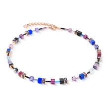 Load image into Gallery viewer, GeoCUBE® Iconic Necklace Blue Moon Rose Gold