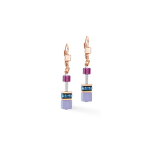 Load image into Gallery viewer, GeoCUBE® Iconic Earrings Blue Moon Rose Gold