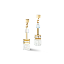 Load image into Gallery viewer, GeoCUBE® Iconic Nature Earrings Gold White