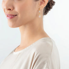 Load image into Gallery viewer, GeoCUBE® Iconic Nature Earrings Gold White