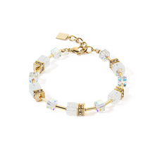 Load image into Gallery viewer, GeoCUBE® Iconic Nature Bracelet Gold White