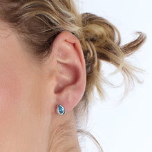 Load image into Gallery viewer, Coast Pebble London Blue Topaz Stud Earrings
