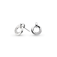 Load image into Gallery viewer, Bevel Cirque Link Pavé Stud Earrings