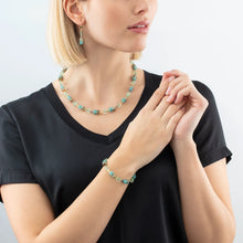 Load image into Gallery viewer, GeoCUBE® Iconic Mono Gold Earrings Green