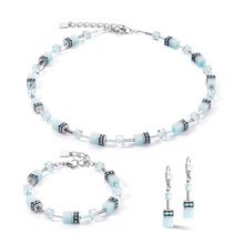 Load image into Gallery viewer, GeoCUBE® Iconic Mono Silver Bracelet Ice Blue