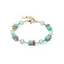 Load image into Gallery viewer, GeoCUBE® Iconic Mono Gold Bracelet Green