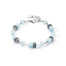Load image into Gallery viewer, GeoCUBE® Iconic Mono Silver Bracelet Ice Blue