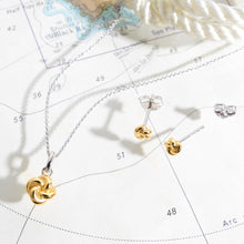 Load image into Gallery viewer, Marina Tide Knot Golden Stud Earrings