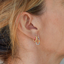 Load image into Gallery viewer, Marina Rope Golden Stud Hoop Earrings