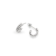 Load image into Gallery viewer, Marina Rope Stud Hoop Earrings