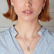 Load image into Gallery viewer, Marina Rope Bar Link Stud Hoop Earrings