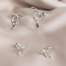Load image into Gallery viewer, Serenity Ribbon Bow Stud Earrings