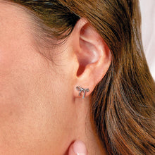 Load image into Gallery viewer, Serenity Ribbon Bow Dainty Stud Earrings