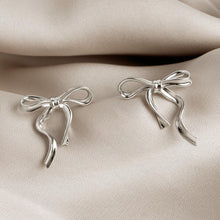 Load image into Gallery viewer, Serenity Ribbon Bow Stud Earrings