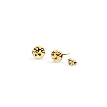 Load image into Gallery viewer, Mirage Reflect Golden Round Disc Stud Earrings
