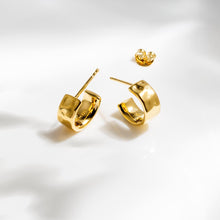 Load image into Gallery viewer, Mirage Reflect Golden Hoop Earrings