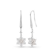 Load image into Gallery viewer, Céleste Astoria Snow Pavé Drop Earrings