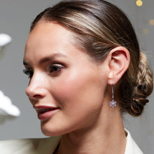 Load image into Gallery viewer, Céleste Astoria Snow Pavé Drop Earrings