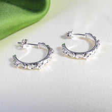 Load image into Gallery viewer, Blossom Flyte Honey Flower Hoop Earrings