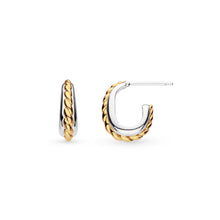 Load image into Gallery viewer, Marina Rope Band Golden Hoop Earrings
