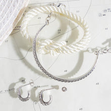 Load image into Gallery viewer, Marina Rope Band Hoop Earrings