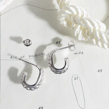 Load image into Gallery viewer, Marina Rope Band Hoop Earrings