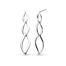 Load image into Gallery viewer, Entwine Twine Link Trio Drop Earrings