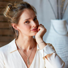 Load image into Gallery viewer, Entwine Twine Link Trio Drop Earrings