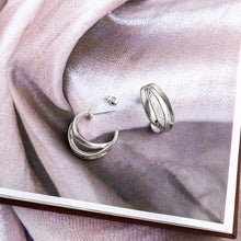Load image into Gallery viewer, Serenity Grande Crossover Hoop Earrings
