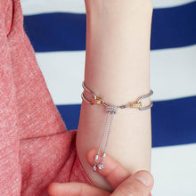 Load image into Gallery viewer, Marina Rope Bar Link Golden Toggle Bracelet