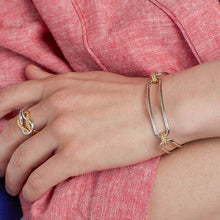 Load image into Gallery viewer, Marina Rope Bar Link Golden Toggle Bracelet