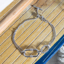 Load image into Gallery viewer, Marina Rope Link Duo Grande Twin Chain Slider Bracelet