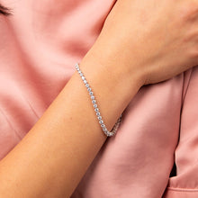 Load image into Gallery viewer, Small Zirconia Charm Tennis Bracelet