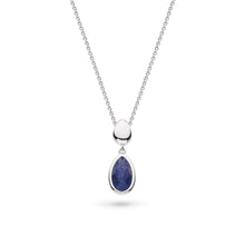 Load image into Gallery viewer, Coast Pebble Azure Gemstone Duo Droplet Necklace - Lapis Lazuli