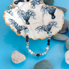 Load image into Gallery viewer, Coast Tumble Azure Gemstone Beaded Necklace