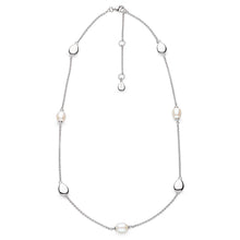 Load image into Gallery viewer, Coast Pebble Pearl Station Necklace