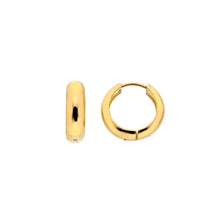 Load image into Gallery viewer, Chubby Waterproof Hoop Earrings - Gold Plated