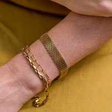 Load image into Gallery viewer, Paperclip Waterproof Bracelet - Gold Plated