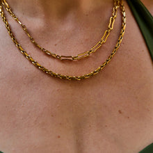 Load image into Gallery viewer, Organic Paperclip Waterproof Necklace - Gold Plated