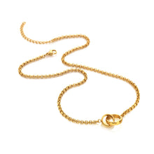 Load image into Gallery viewer, Interlocking Circles Waterproof Necklace - Gold Plated