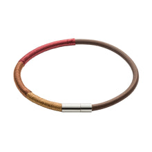 Load image into Gallery viewer, Thread Wrapped Brown Cord Bracelet